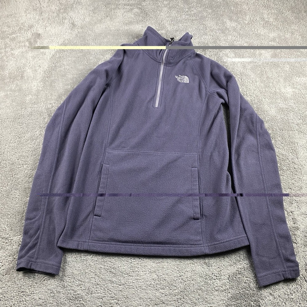 The North Face Sweater 1/4 Zip Fleece Mock Neck Womens XS Purple Long Sleeve
